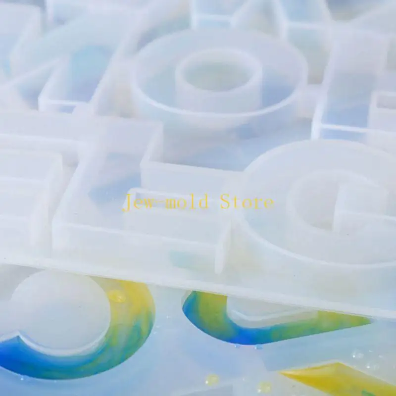 

C71B Letters Numbers Keychain Resin Mold Silicone Mould DIY Polymer Clay Crafts UV Epoxy Mold Handmade Jewelry Mold