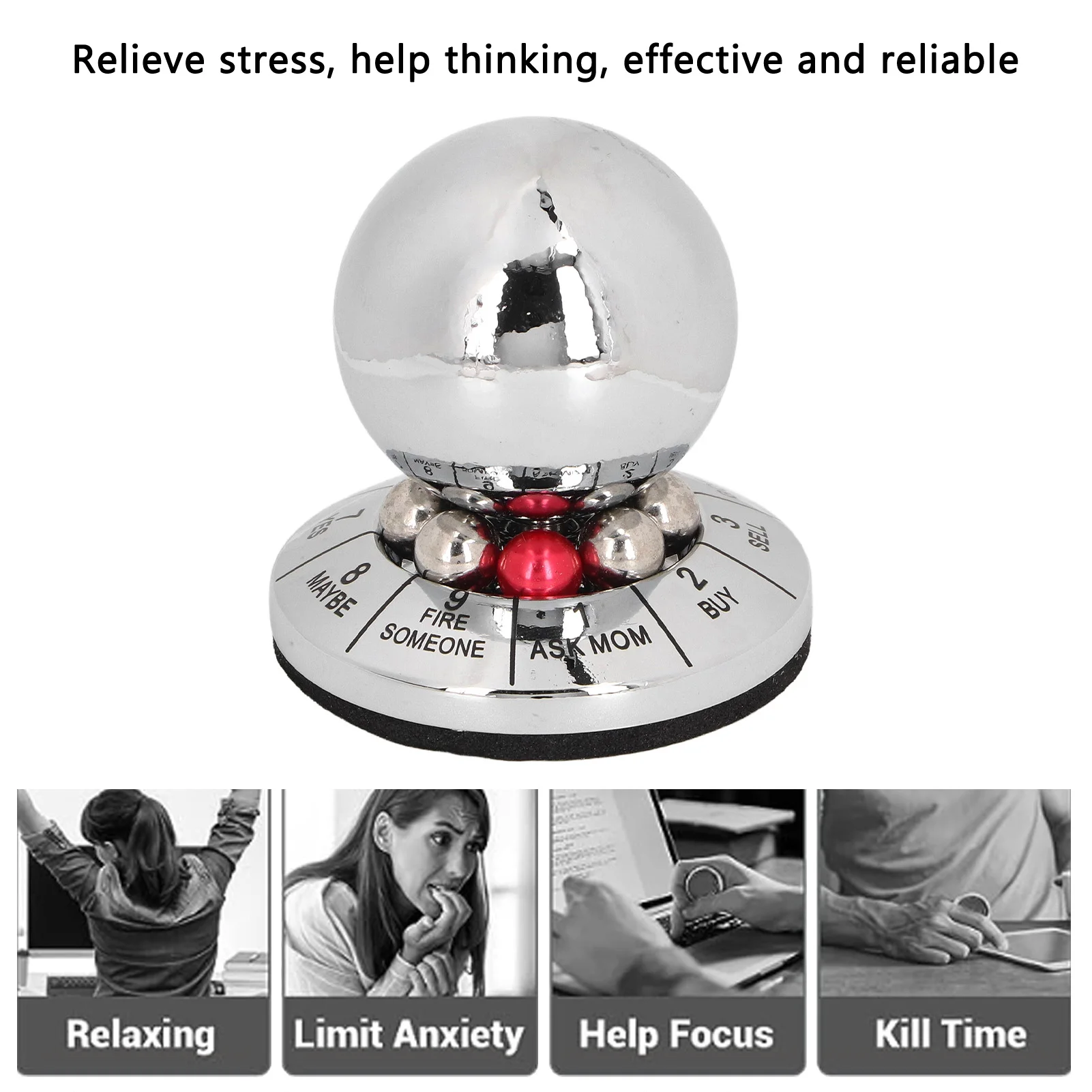 ZK30 Finger Spinner Decompression Ball Rugged Durable Multifunctional Portable Decision Maker Decompression Ball for Office