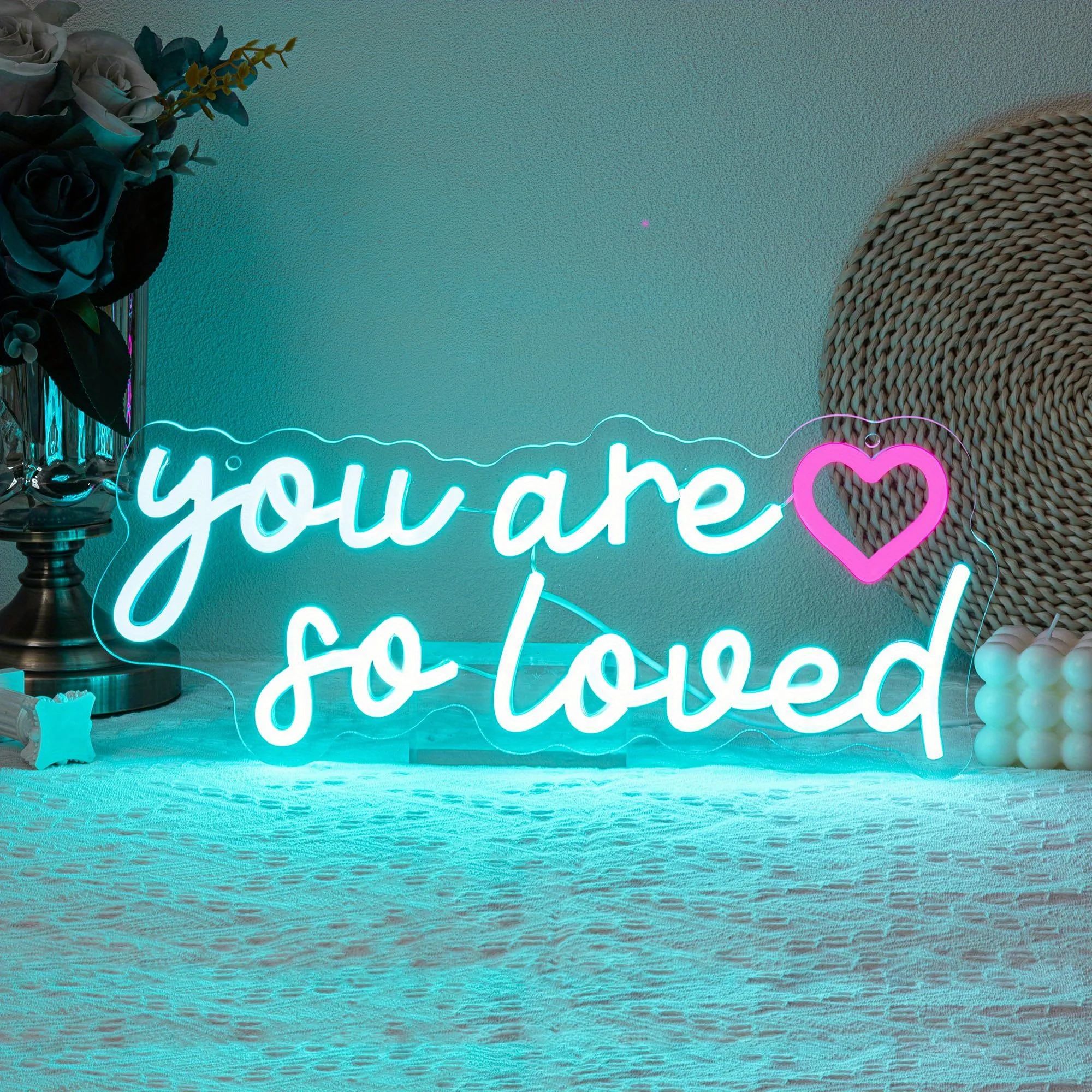 

You are so loved LED Neon, USB Powered Dimmable LED Neon, Suitable for Bedrooms, Parties, Wedding Wall Decorations