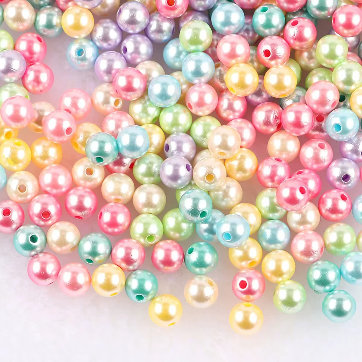 Image 6: 114 pièces/52 pièces Perles créatives solides mélangées de 8 mm/10 mm, parfaites pour la création de bijoux DIY