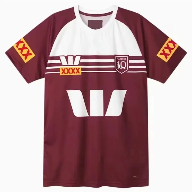 2024 Queensland Marrons Staat Van Herkomst Thuis/Uit/Training Rugby Jersey-Herenmaat: S-5XL (Printnummer) Topkwaliteit