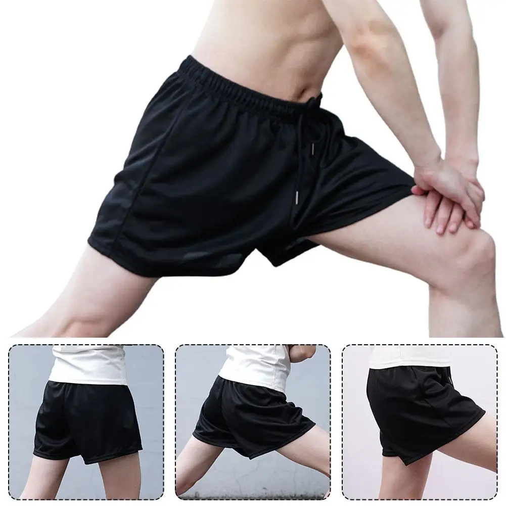 Mens Sports Pocket Solid Drawstring Board Trunk Beach Short Pants Shorts Summer Thin Trousers Zippered Pocket Loose Sweatpants