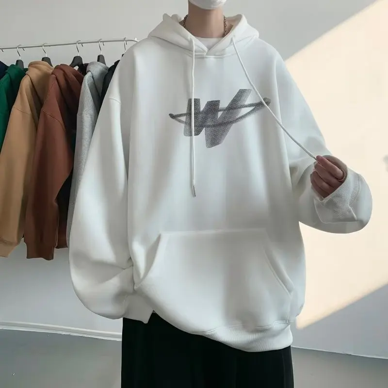 

Art Hollow Letter Print Hoodie Couples Casual Pullovers Y2K Hoodie Clothes Oversized Wide-sleeved Sweatershirt Long Sleeve