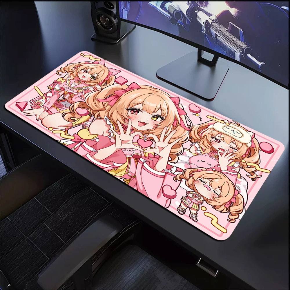 Anime Girl Large Mouse Pad XXL Computer Laptop Non-Slip Game Mousepad Cute Rubber Keyboard  Mouse Mat 900x400mm Kawaii Desk Mat