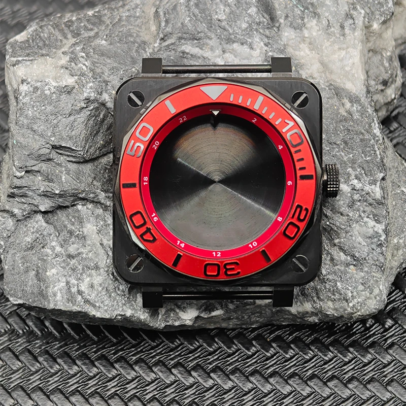 

Square Pilot Cockpit Case With Black Sealed Cover, Suitable For NH35/NH36 Automatic Movement Replacement Accessories.