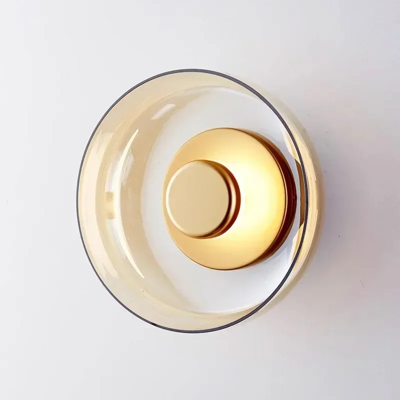 

LED Modern Glass Wall Lamp Creative Ceiling Lights For Bedroom Bedside Living Dining Room Nordic Indoor Home Decorative Fixtures