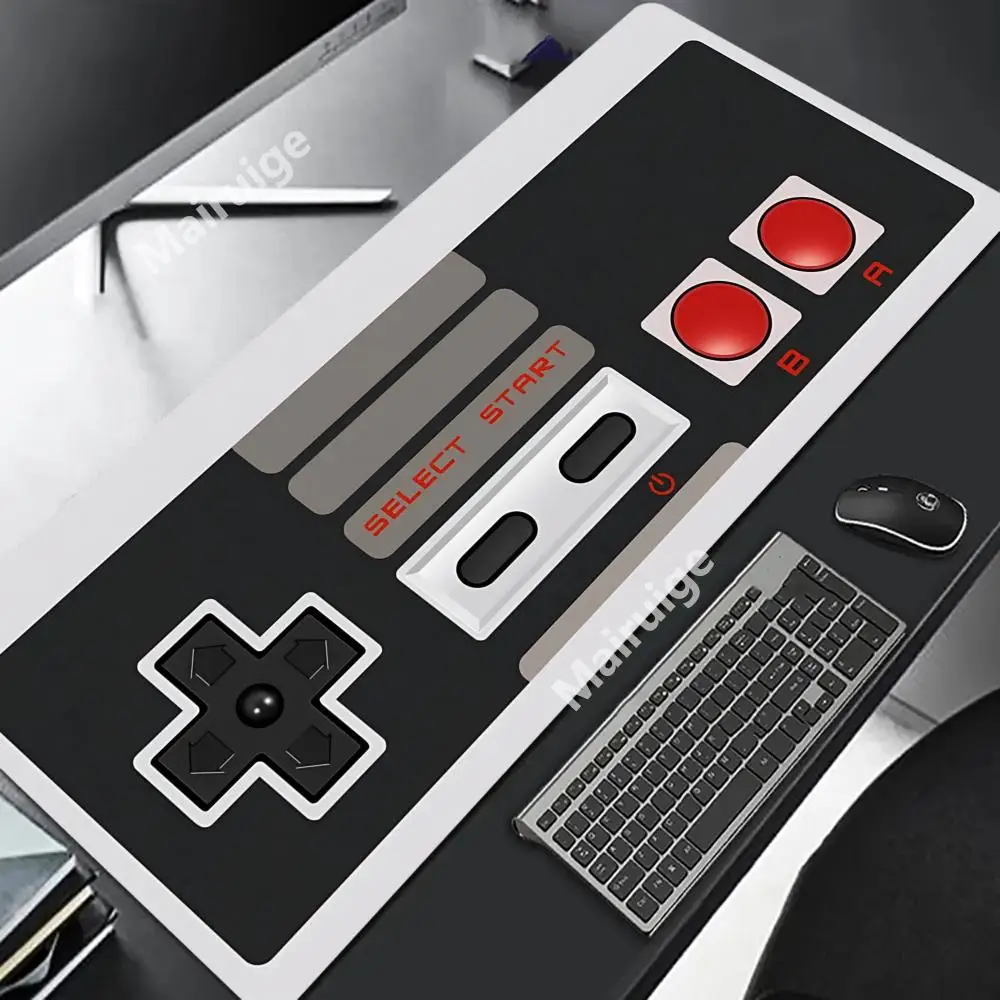Retro Game Controller Mouse Pad Anti-Slip Rubber XL Desk Mat Office Computer Large Gaming Accessories HD Gamer Mousepad Playmat