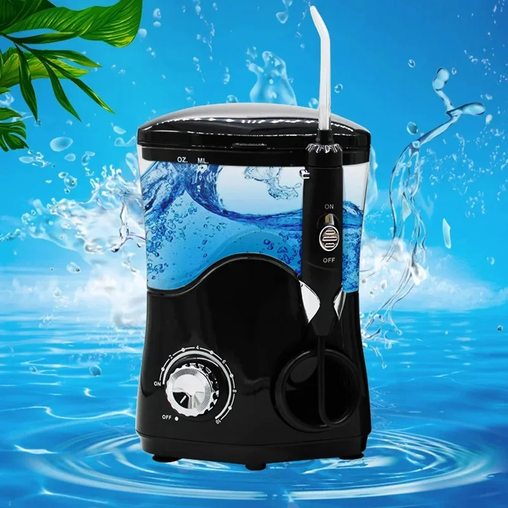 (AD11]  600ML Professional with 7 Nozzles High-Pulse Oral Irrigator for Teeth Whitening, Implants Care EU Plug