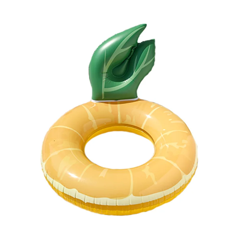 Children's New Inflatable Lemon Reliable Back Swimming Ring Outdoor Summer Swimming Pool Water Play Circle Toy Adult Lifebuoy