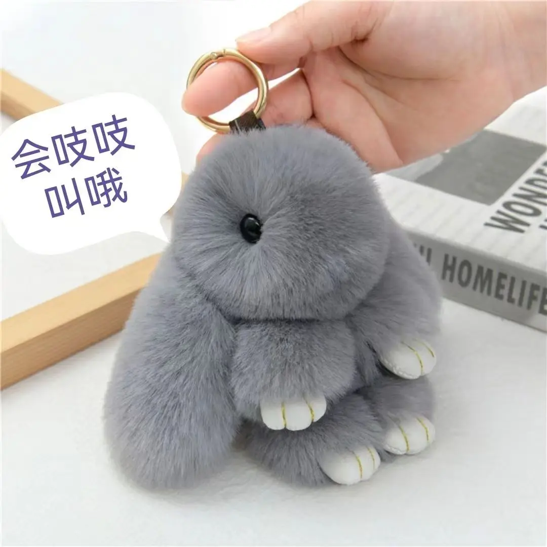 

Original Designed Key Chain Plush Rabbit Decor Style Bag Pendant Casual Cool Trendy Fashion Accessories