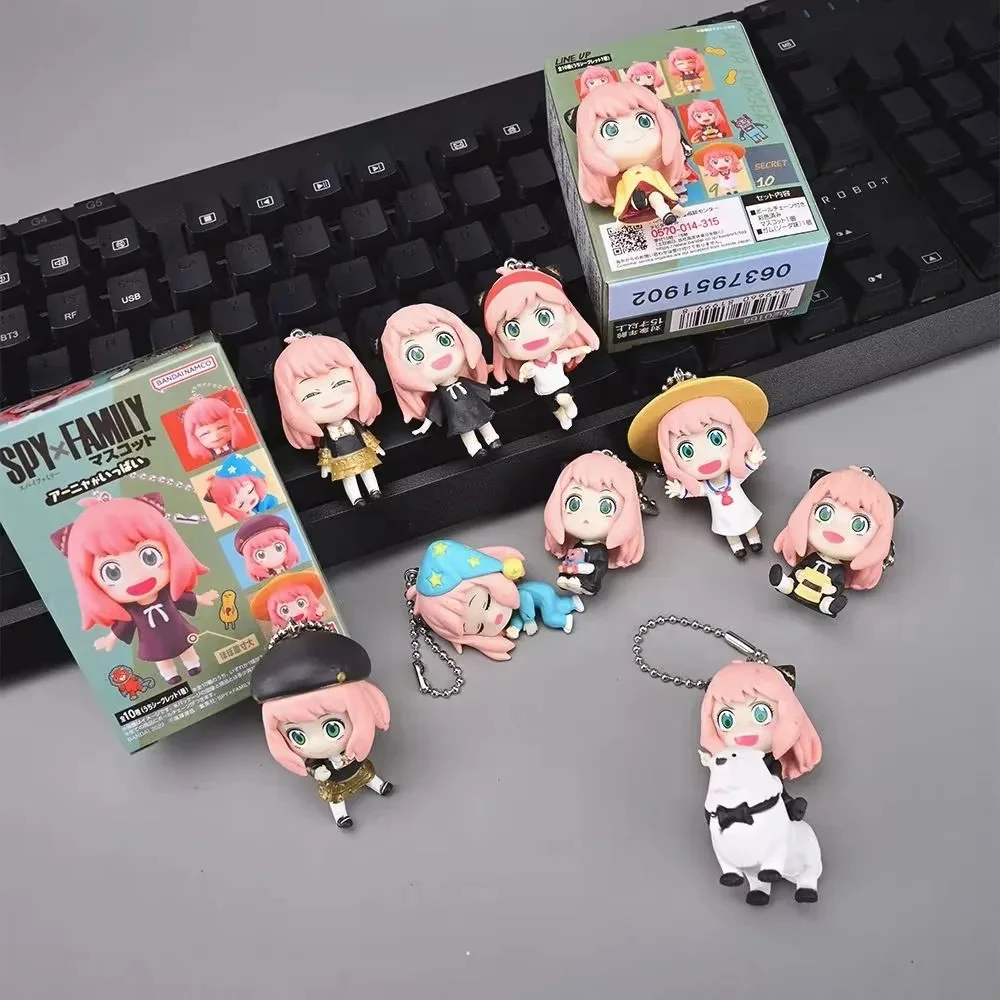 10Pcs/1Set 5CM SPY×FAMILY Figure Chibi Anya Forger Figure Keychain Manga Statue Kawaii Anime Figure Dolls Gift Kid Toy