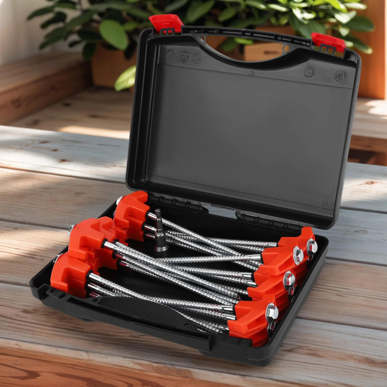 20 Pcs 7inch Camping Stakes Tent Pegs Includes Hex Head Driver & Storage Box Awning Pegs Metal Threaded Tent Spikes for Camping