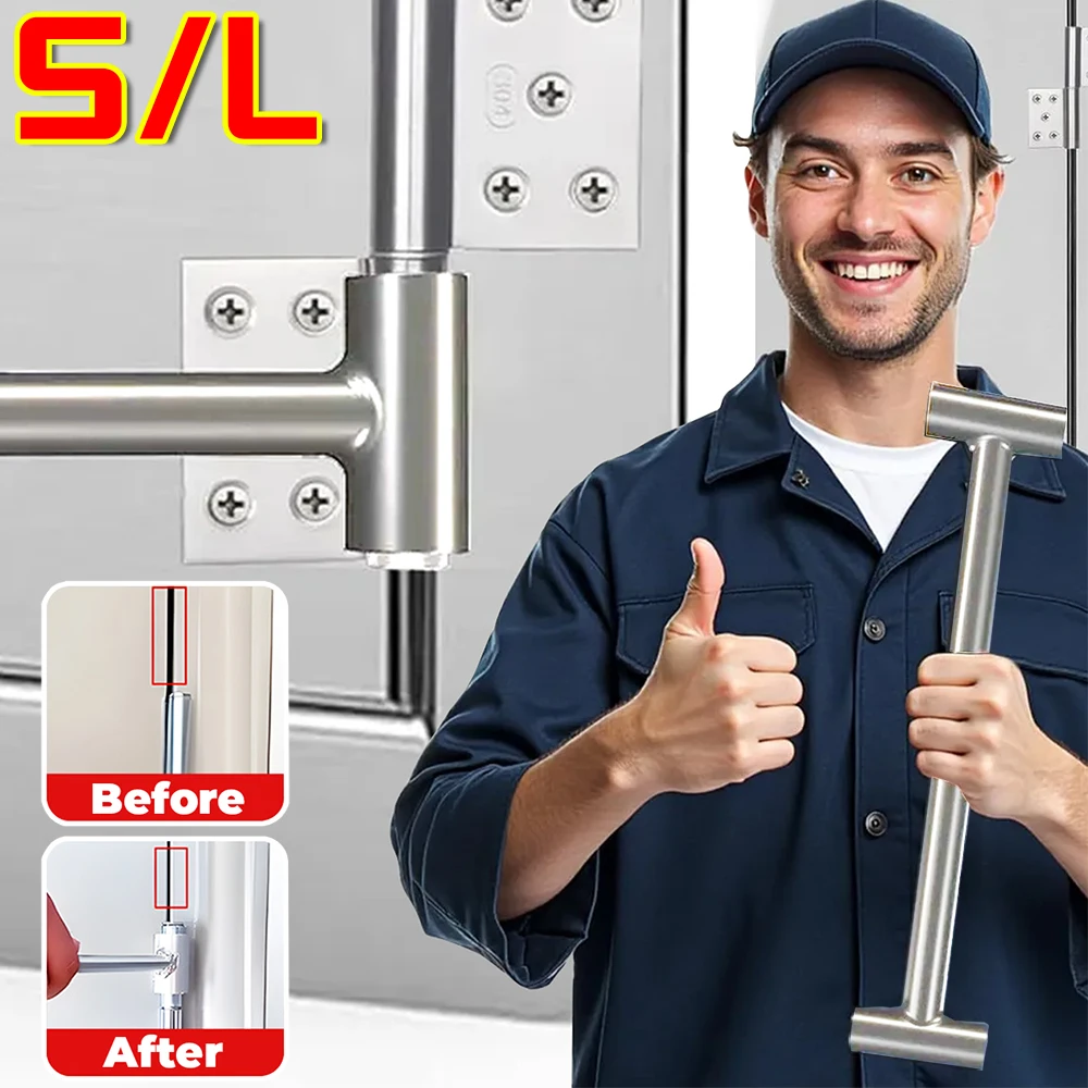 

Heavy-duty Hinge Gaps Adjusting Wrench Double Head Steel Bending Tool Home Door Hinge Adjustment Labor-Saving Repair Spanner