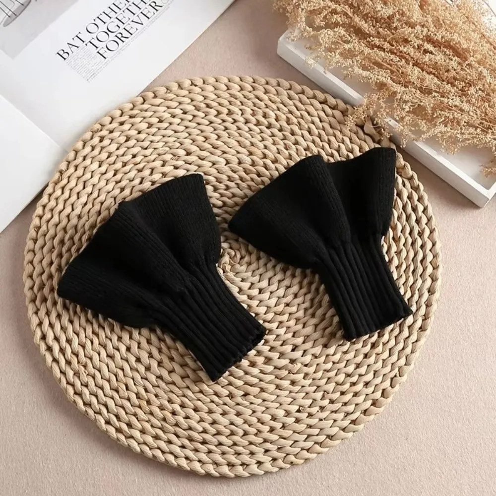 Nuove maniche finte lavorate a maglia con volant Polsini finti universali con volant staccabili Accessori per abbigliamento con maniche al gomito