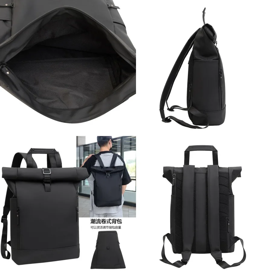 

【New style】- hot-selling men's backpack leather water-proof large-capacity business travel computer bag commuter travel backpac