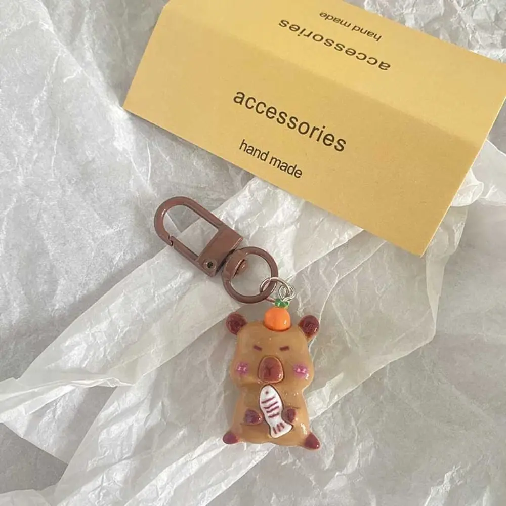 Novo Kawaii capivara chaveiro dos desenhos animados aqua golfinho pingente criativo chaveiro