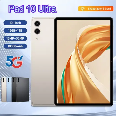 2025 Hot New Pad 10 Ultra 10.1 inch Tab Global Version Android 20000mAh Battery 22GB+2TB Tablets 4G 5G Dual SIM WIFI For Kids PC