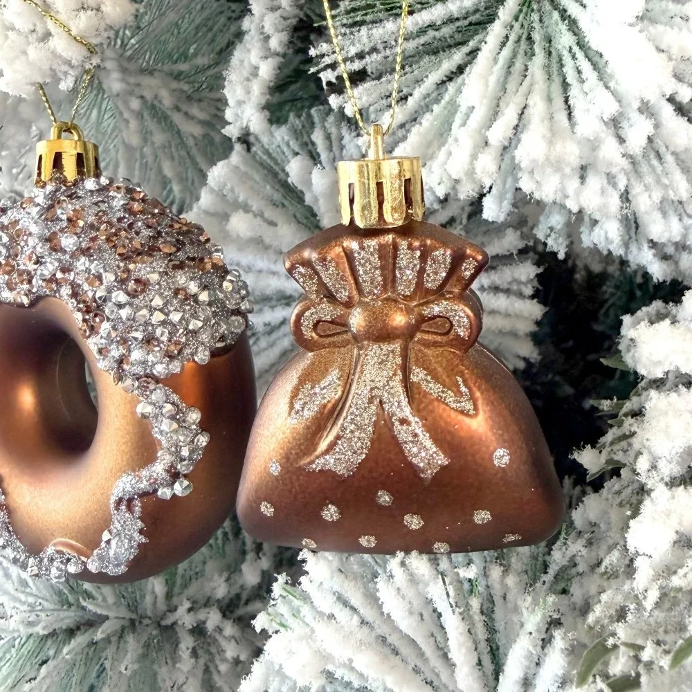 22Pcs/Set Durable 6CM Christmas Ball Shiny Creative Xmas Ornament Ball Xmas Baubles Storefront