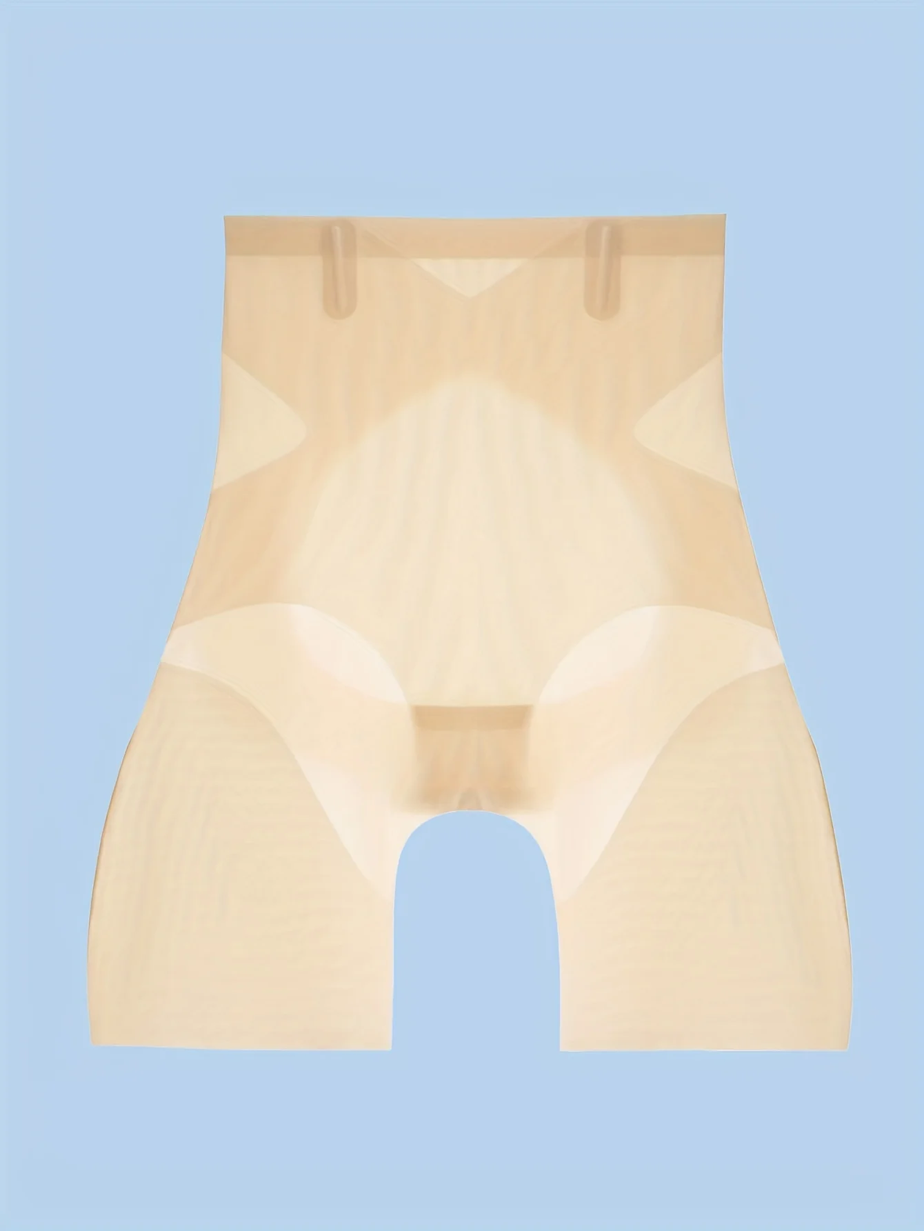 A Pair of Ultra-Thin High-Waisted Cooling Seamless Butt-Lifting Shaping Leggings with a Transparent Back.