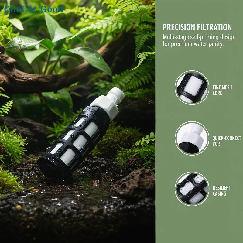 New Universal Self-Priming Inline Filter 1/4" 6.35mm Quick-Connect PP Cotton Pre-Filter For Mist And Water Pump Systems