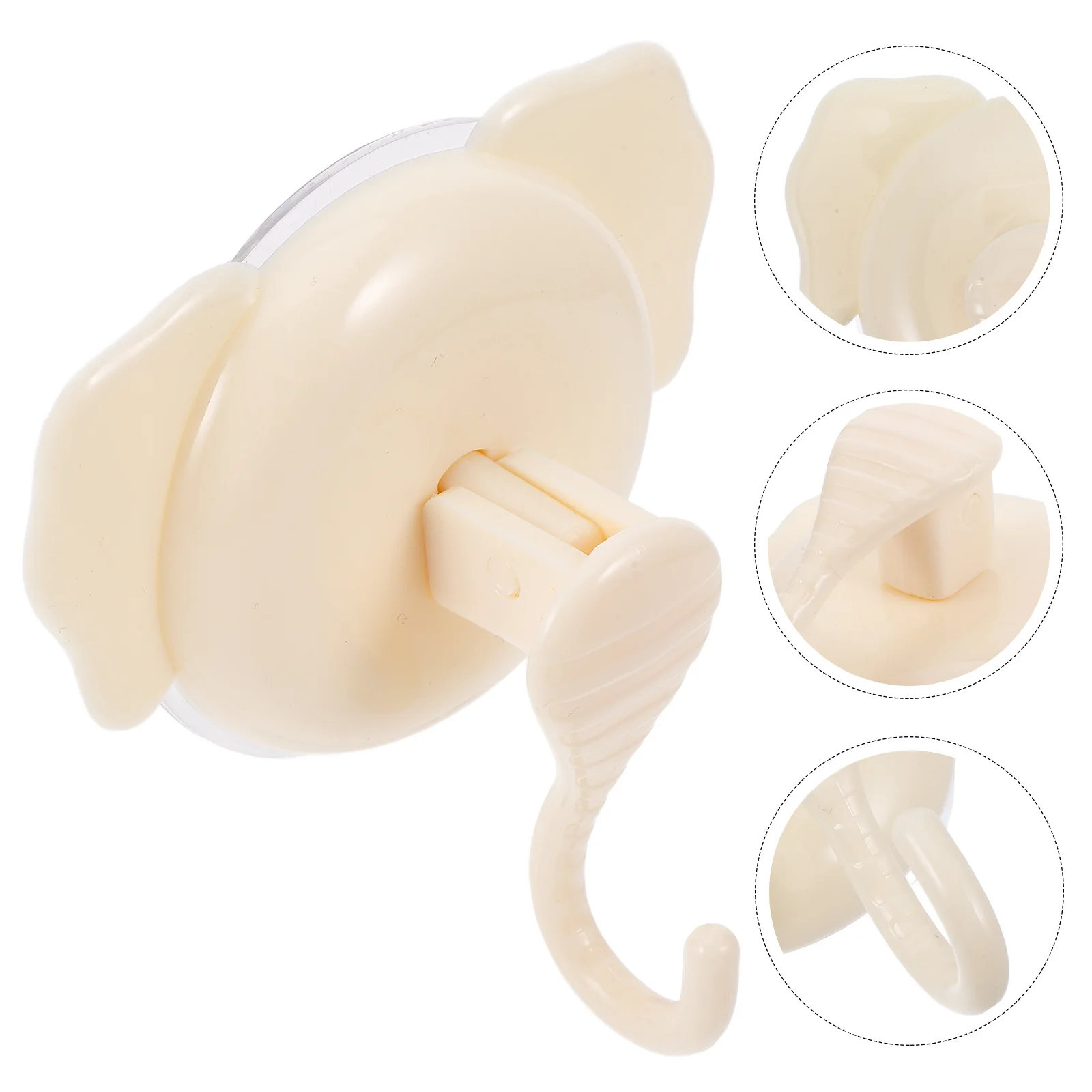 

Cute Elephant Plastic Suction Cup Hooks Heavy Duty Wall Hanger Bathroom Kitchen Towel Rack Organizer Glass Yellow