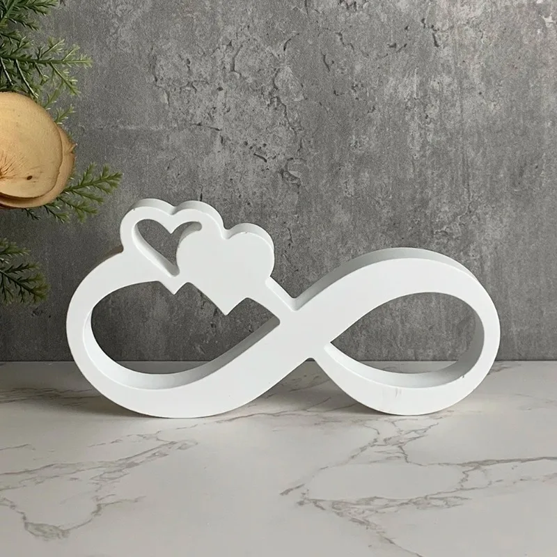 

Hollow Love Plaster Decoration Mold DIY Handmade Ribbon Heart Shape Candle Gypsum Silicone Mold Valentine's Day Gift Home Decor