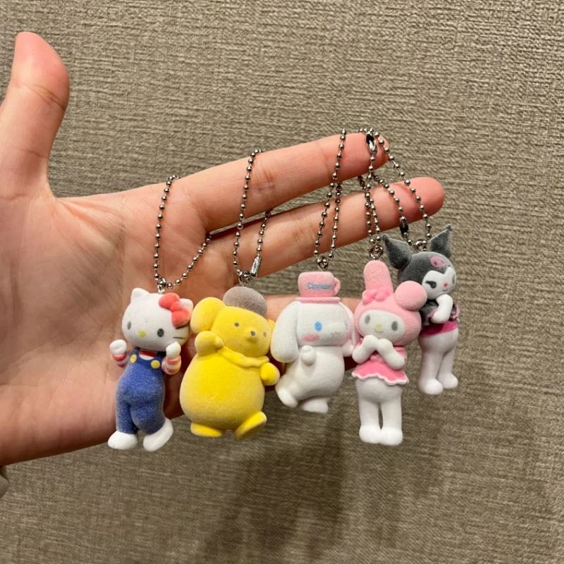 

New Product In Stock Kt Cat Liveshow Long Leg Keychain Blind Box Kuromi Cinnamoroll Bag Hanging Decoration Birthday Gift