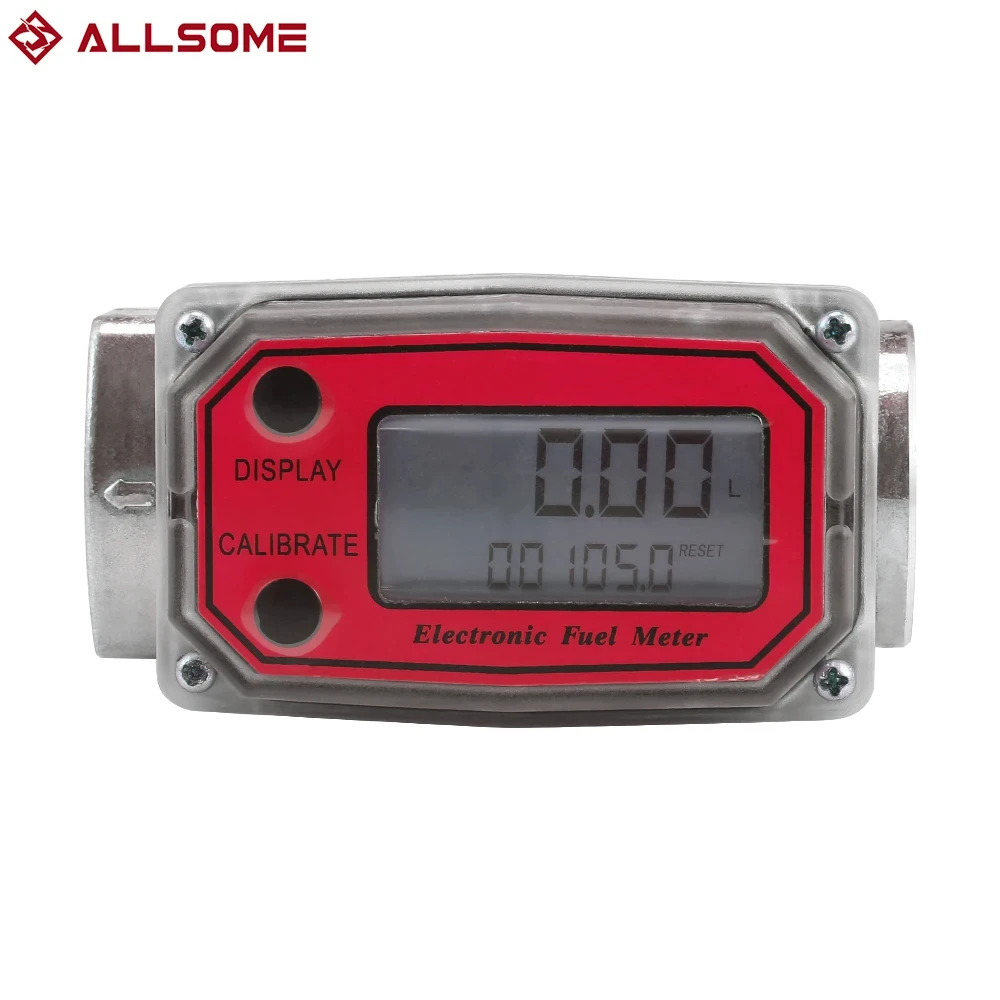 ALLSOME LLW - 25 Digital Turbine Flow Meter for Measuring Gasoline Diesel Kerosene