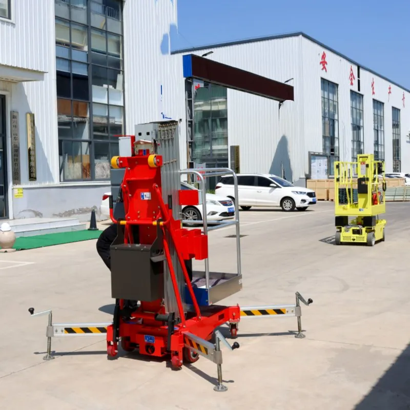 CE Scaffolding Ladders Alternative Mobile Electric Aluminum Mast Lift For Construction