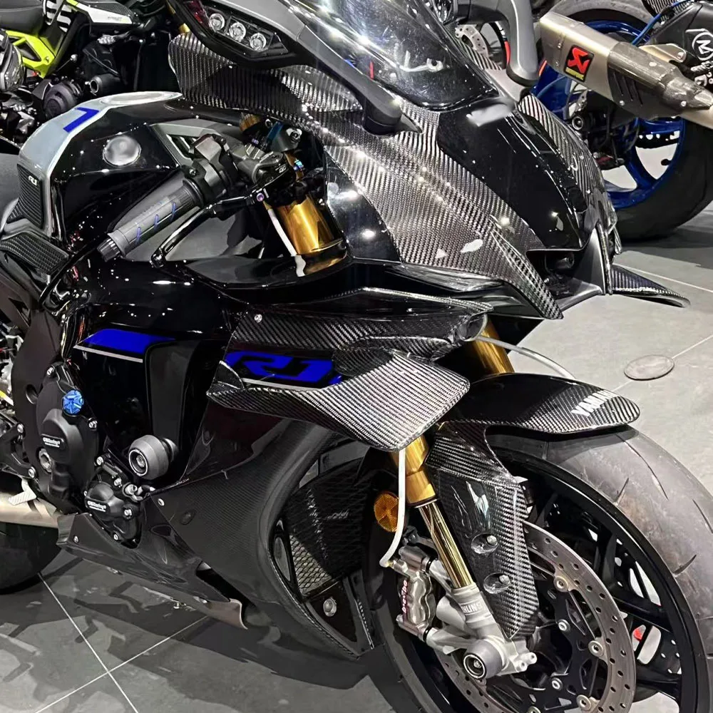 For YAMAHA YZF-R1 R1 R1M 2021-2025 Motorcycles 100%carbon fiber Fairing Side Winglet Aerodynamic Wing Kit Spoilers Accessories