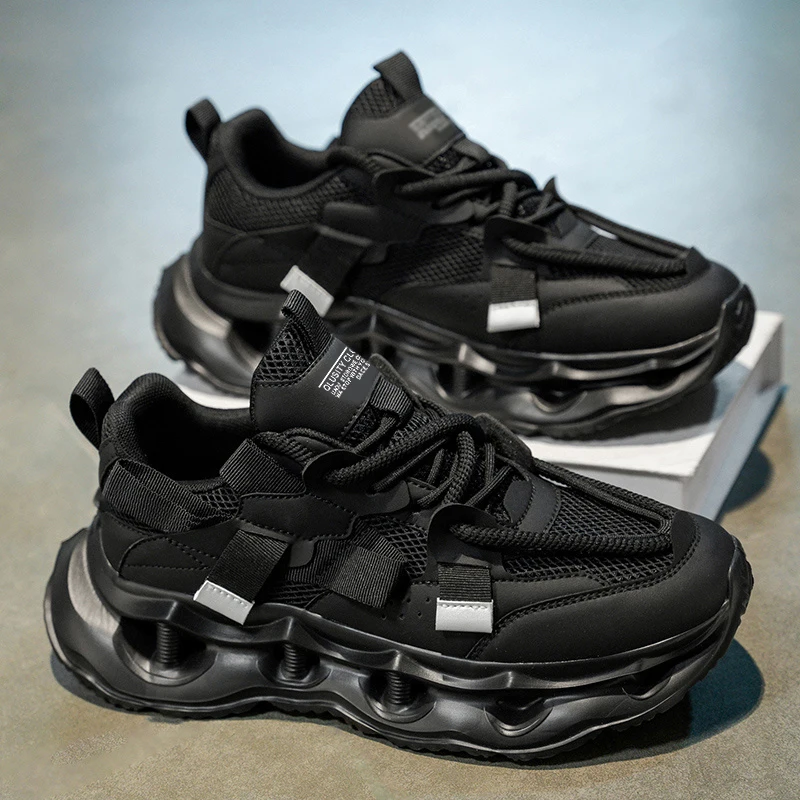 

Men's sports tide shoes four season thick-sole non-slip outdoor casual running shoes student light breathable soft-sole sneakers