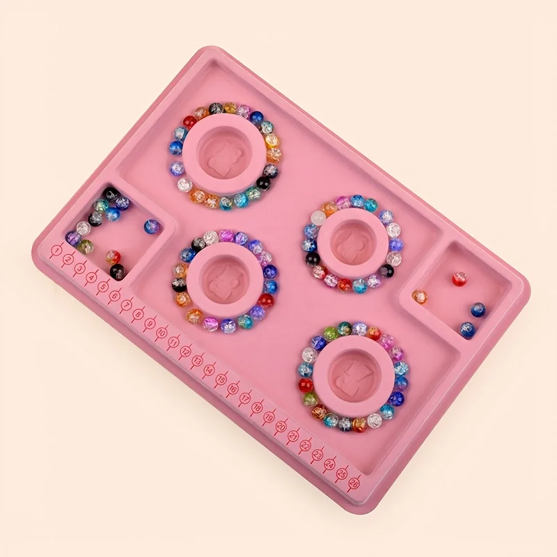 Bead Design Measuring Tray DIY Bracelet Jewelry Making Scale Display Plate For Beading Stringing view 2