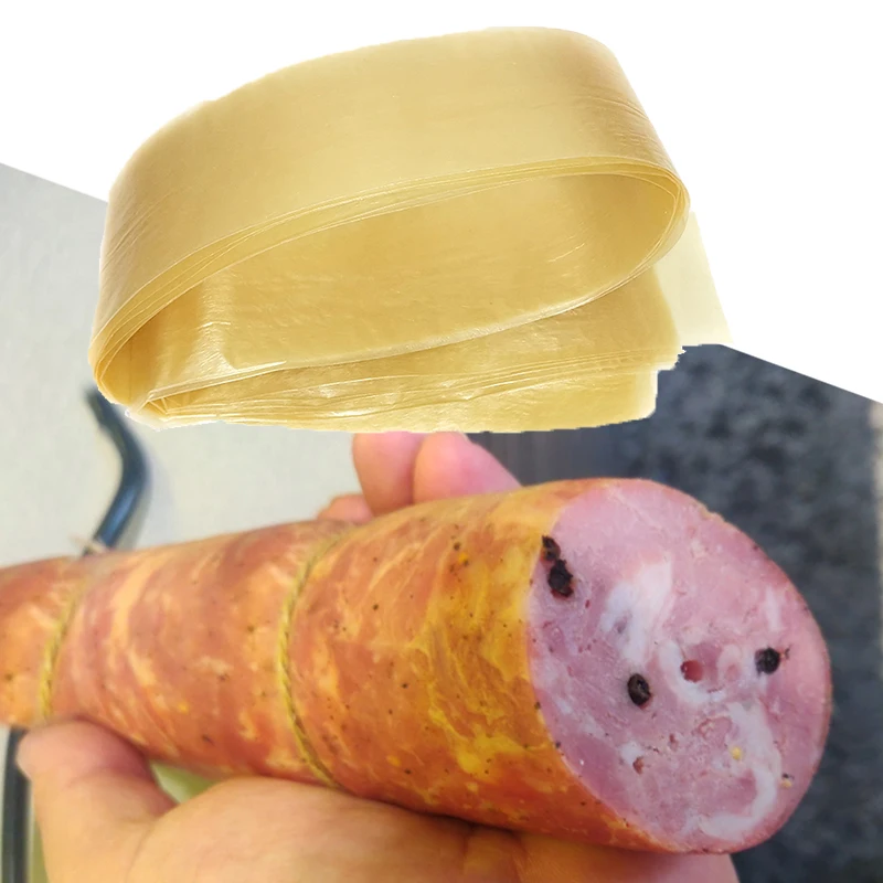 

10 шт. коллагеновых оболочек для колбас шириной 75 мм, для приготовления колбас, колбасы для барбекю, салями, копченых колбас, для пикника, для использования на открытом воздухе, кухонные инструменты