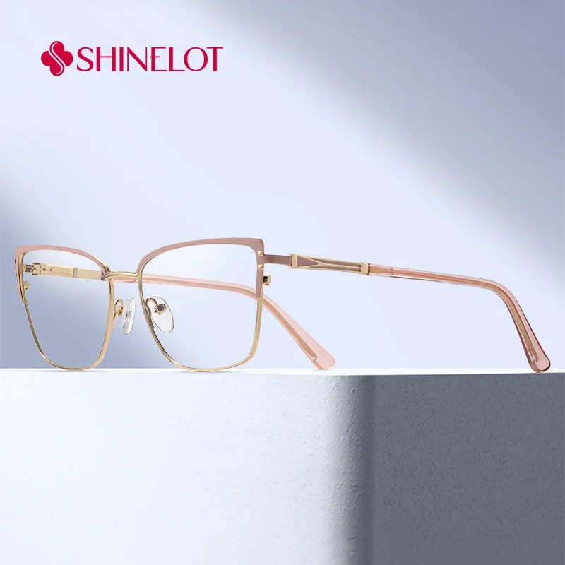 91741 إطار نظارات عين القطة الأنثوية اللطيفة، نظارات حجب الضوء الأزرق البصرية، ملحقات نظارات خفيفة الوزن على طراز الشباب