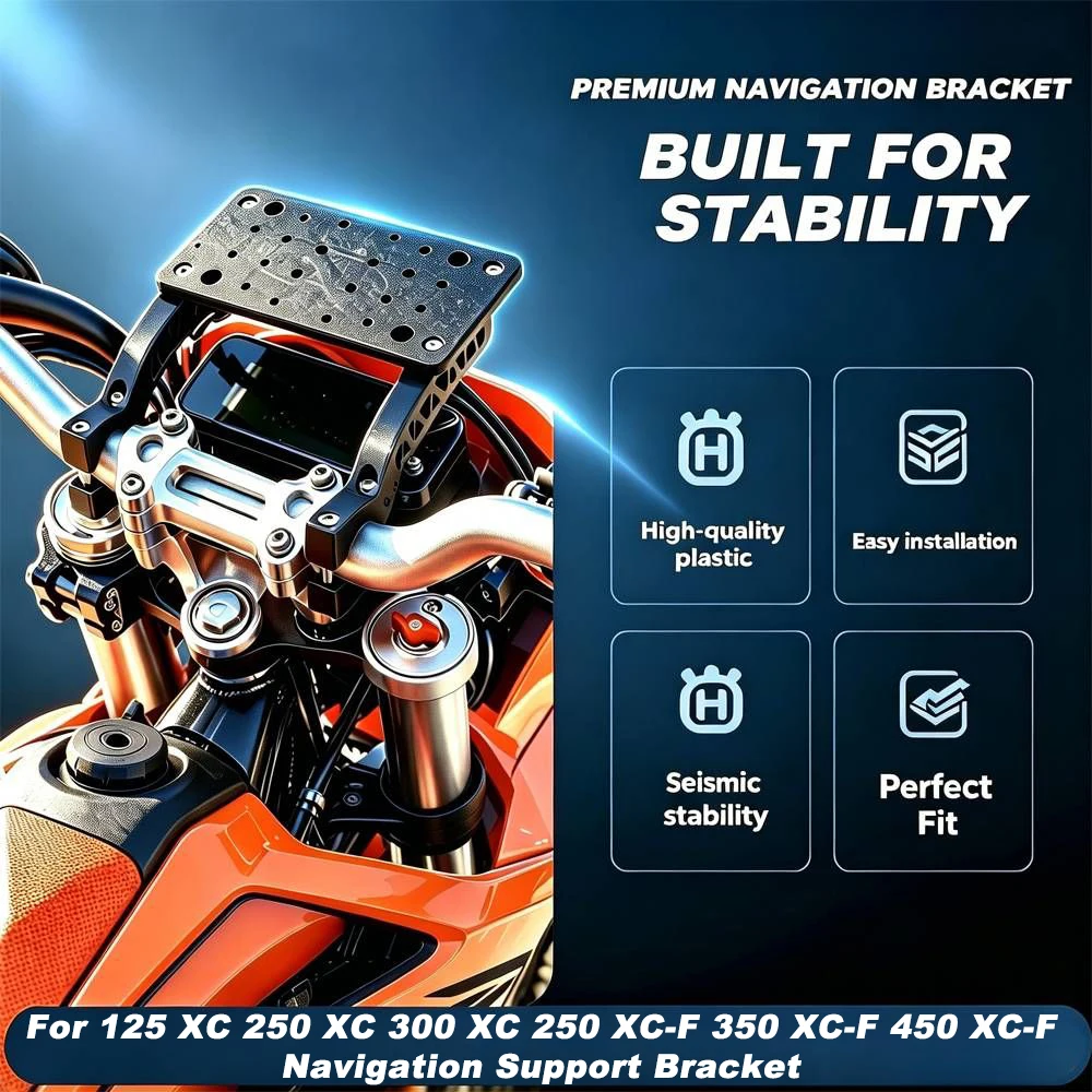 125-xc-250-xc-300-xc-250-xc-f-350-xc-f-450-xc-f-オートバイ用携帯電話ホルダー-スタンド-gpsナビゲーションプレート-安定ブラケット