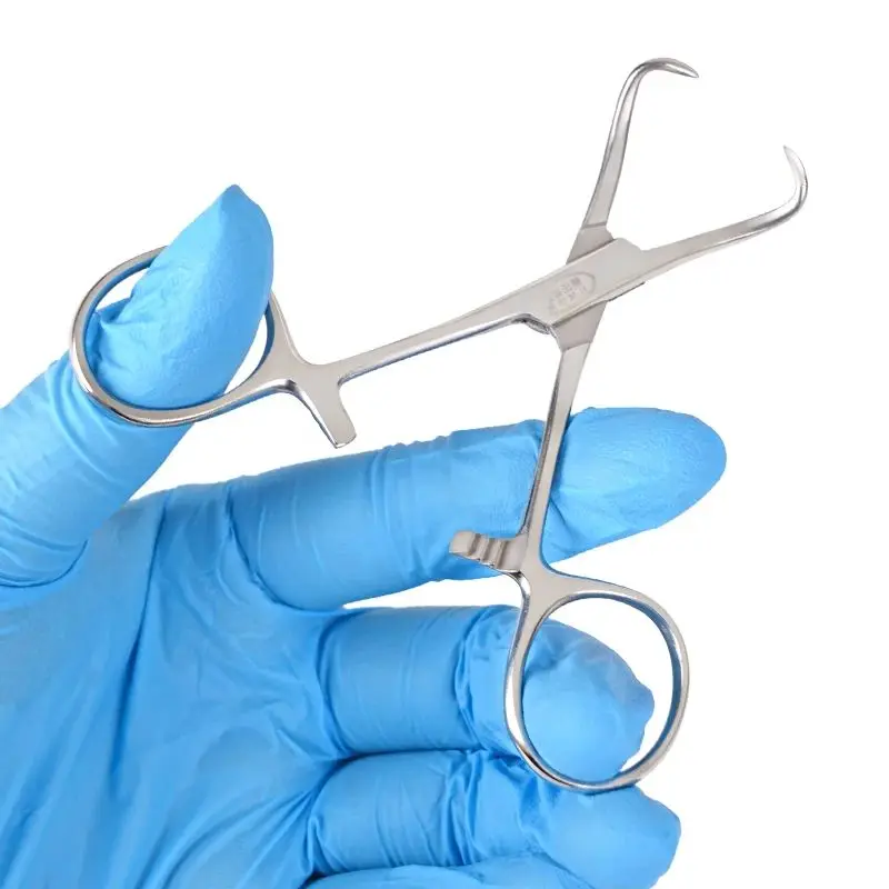 

Dental Surgical Cloth Towel Clamp Forcep Stainless Steel 90mm Fixed Cloth Plier Orthopedics Lifting Pointed Surgery Tool