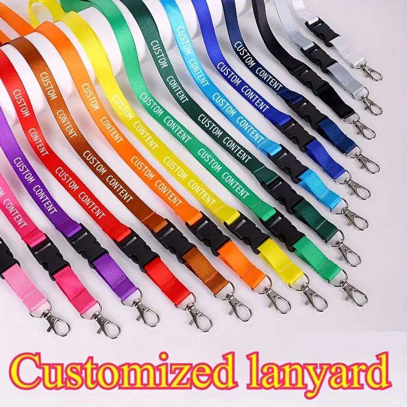 Custom Work Lanyard ID Badge Holder Personalized Neck Strap For Keys Name Tag Card Office School Event Staff Badge Lanyard