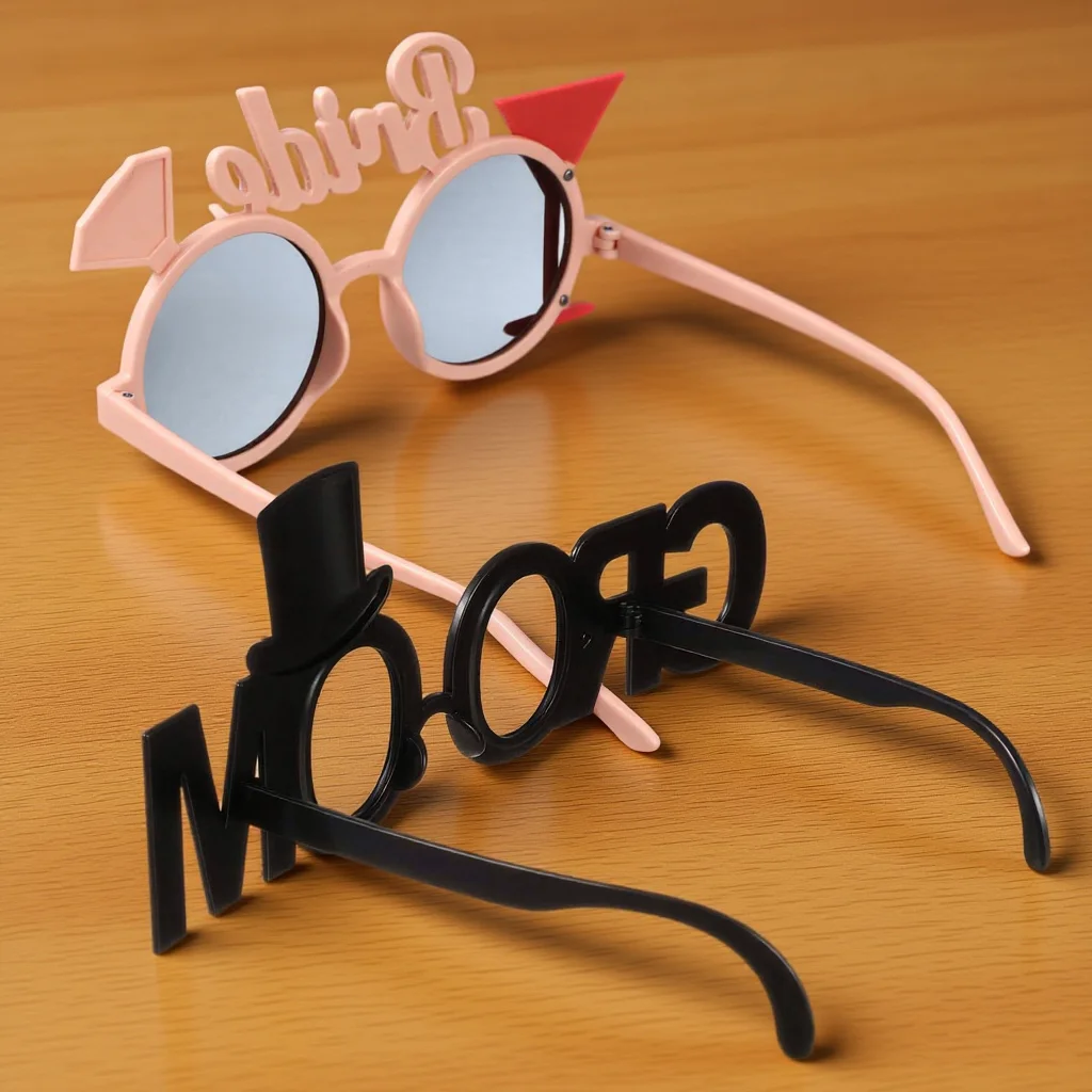 

Matching Bride Groom Eyewear for Bachelor Party Wedding Favors Couples Glasses Set Party Decoration Accessory 2 Pieces