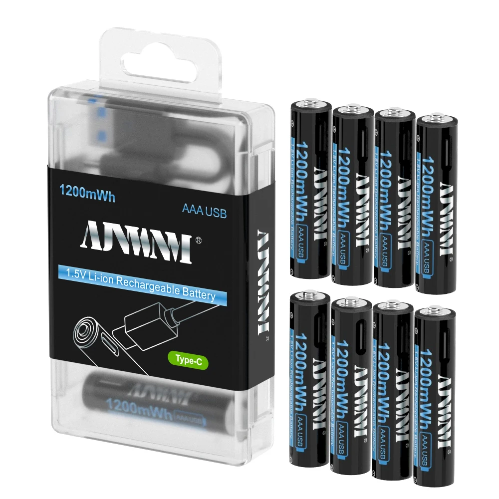 

AJNWNM 1.5V AA Rechargeable Battery 4pcs AA 3500mWh 1.5V AA Li-ion Batteries+4pcs 1200mWh AAA Battery 1.5v AAA Batteries