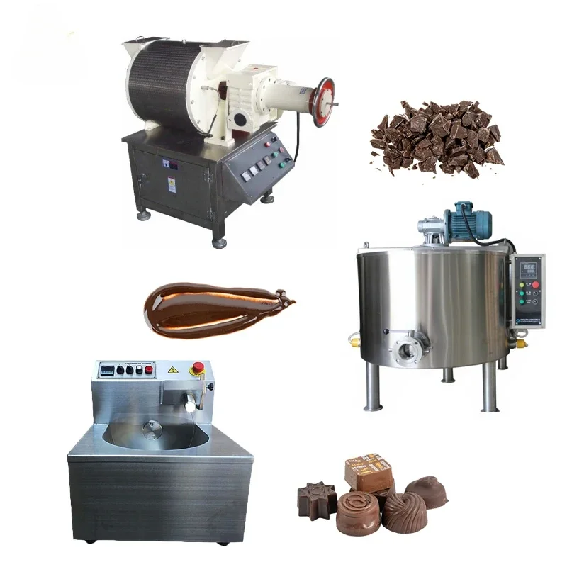 Small Chocolate bar production line cocoa powder cocoa butter making machines