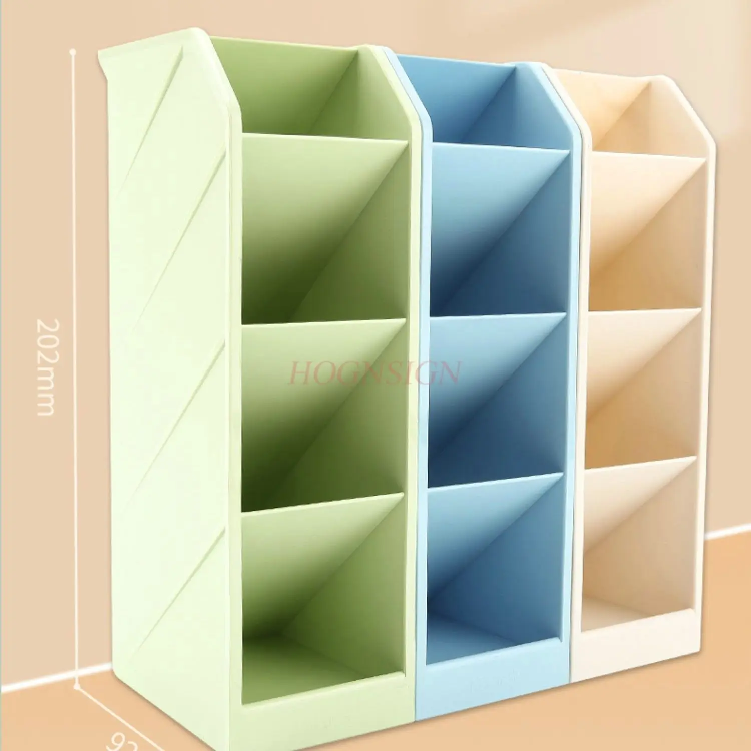 1pcs Multi layer oblique insertion pen holder color classification and grid storage box