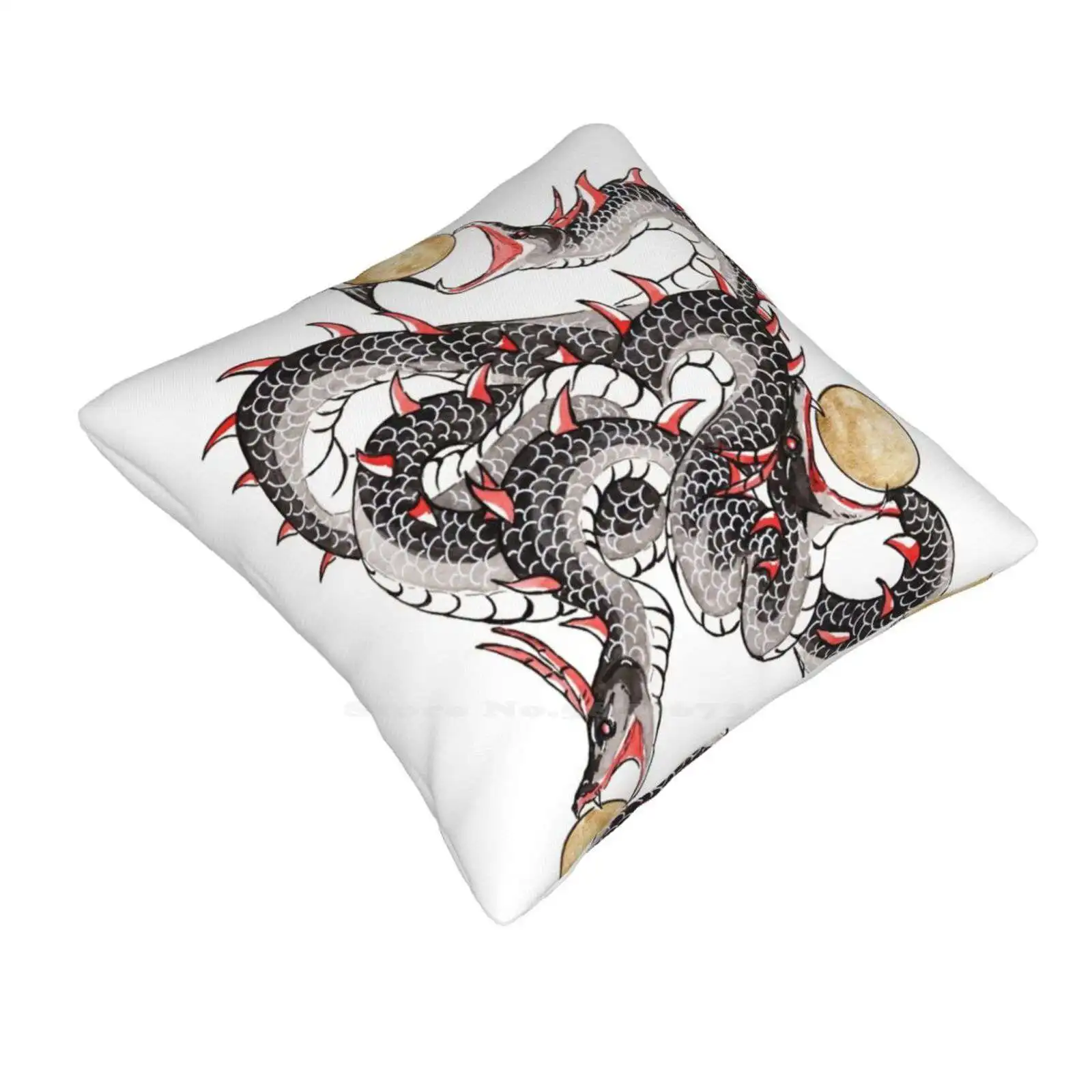 The Black Sky Dragon Pillowslip Pillowcase The Black Sky Dragon Azdaha Black Dragon Dragon Sun Eater Swallow Vs Dragon Multi