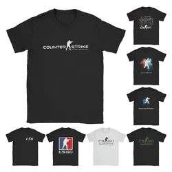 Men's T-Shirts Counter-Strike 2 CS Go Awesome Cotton Tee Shirt Short Sleeve Shootting Game T Shirts O Neck Clothes Gift