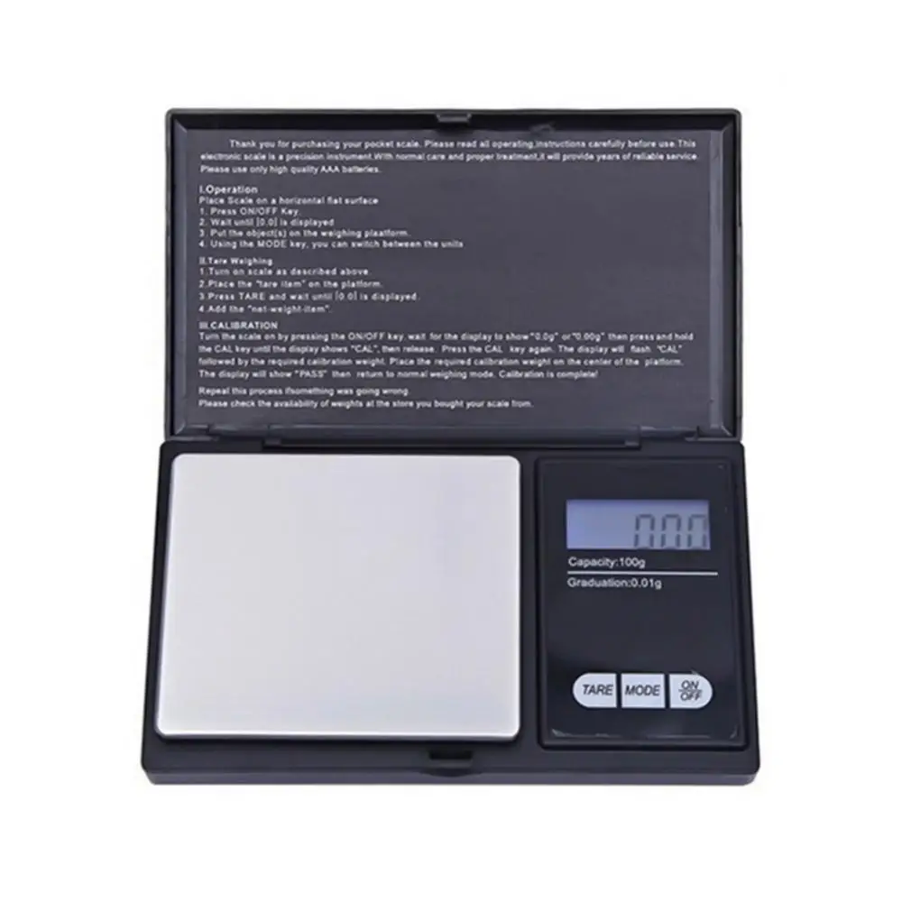 100g/0.01g 500g/0.1g Jewelry Scale Electronic Pocket Mini Precision Digital Scales for Jewelry