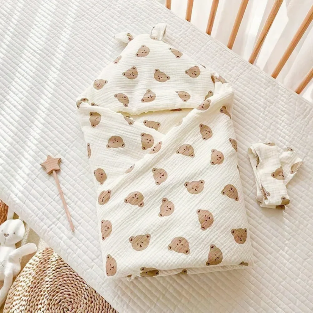 

Spring Autumn Thin Baby Swaddle Blanket Cotton Dimple Fabric Delivery Room Essential