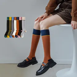New Women Long Socks Stockings Solid Color Japanese Fashion Knee Socks Stockings JK Lolita Girls Knee High Socks Stockings Women