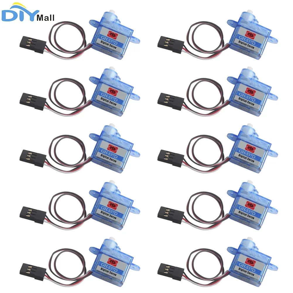 10pcs GH-S37D 3.7g Micro Servo Super Light for Control Aircraft Flight Direction Rc Plane Helicopter Boat Car Trex 250
