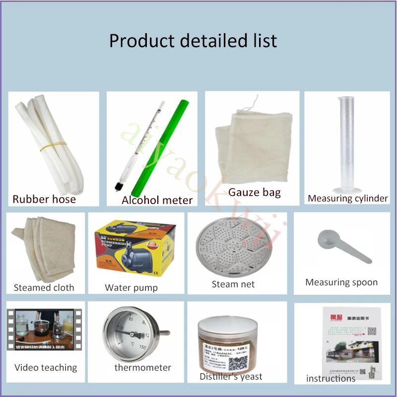 Stainless Steel Alcohol Still Distillation Machine Moonshine Wine Making Boiler Whisky Beer Brewing Kit10L Small Brewing Machine