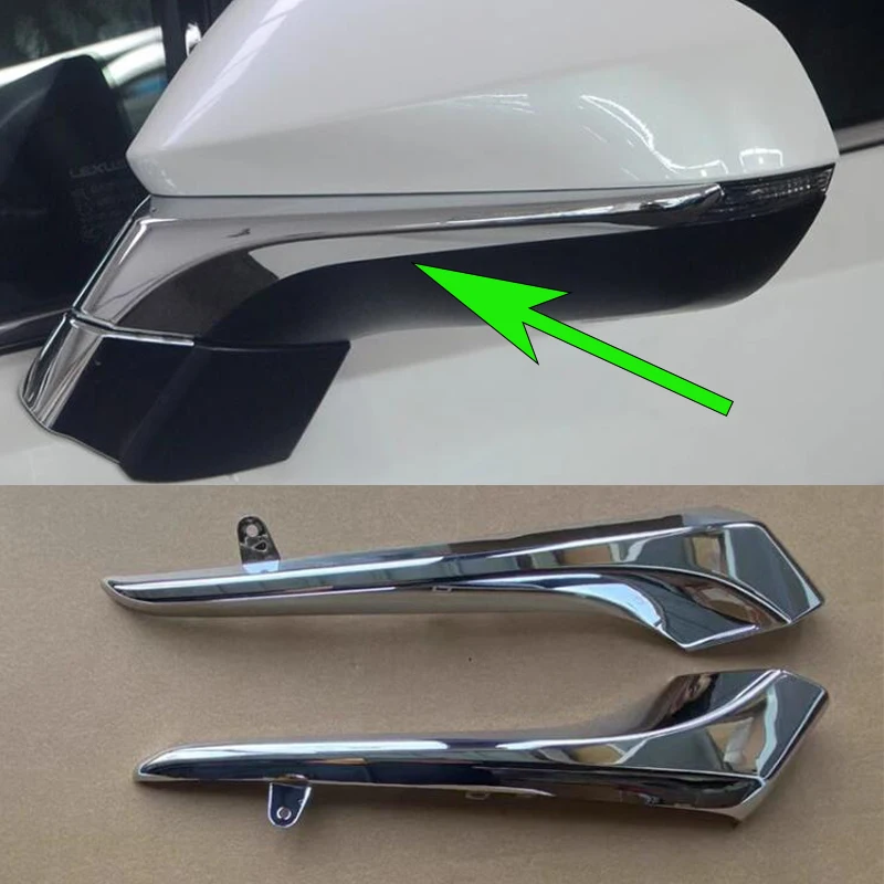 

For Lexus RX 2016-2020 NX 2015-2020 NX300 NX200 RX200 RX300 Side Rearview Mirror Lower Cover Chrome Trim Strip