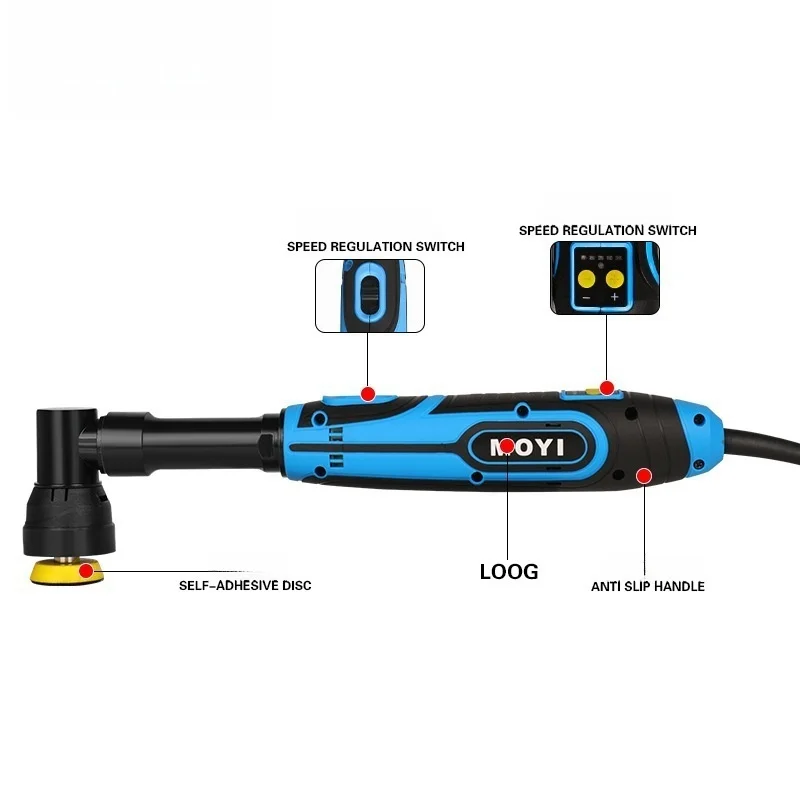 Car polishing machine 2 inch point throwing grinding waxing glazing machine eccentric straight dual-purpose polishing machine